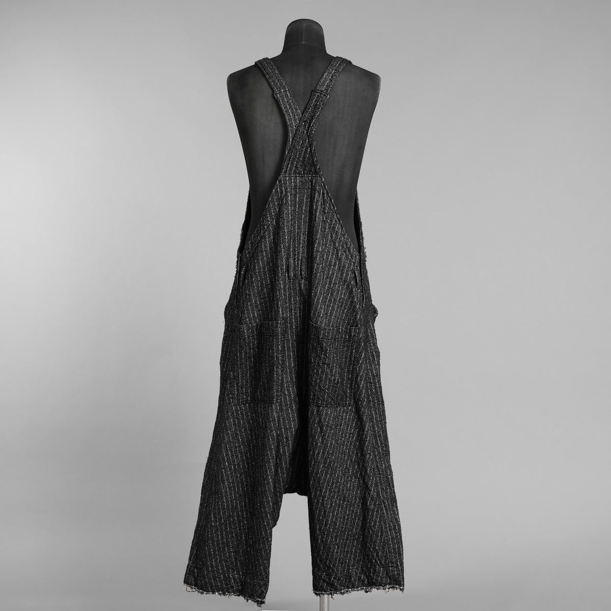 A.F ARTEFACT エーエフ アーティファクト / 美品 20SS Crease Process Overalls サロペット パンツ / size 2 (BLACK) 123076-alm