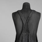 A.F ARTEFACT エーエフ アーティファクト / 美品 20SS Crease Process Overalls サロペット パンツ / size 2 (BLACK) 123076-alm