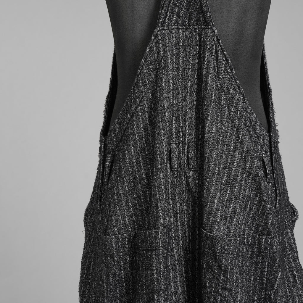 A.F ARTEFACT エーエフ アーティファクト / 美品 20SS Crease Process Overalls サロペット パンツ / size 2 (BLACK) 123076-alm