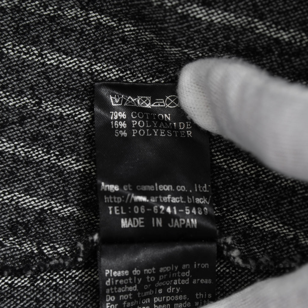 A.F ARTEFACT エーエフ アーティファクト / 美品 20SS Crease Process Overalls サロペット パンツ / size 2 (BLACK) 123076-alm