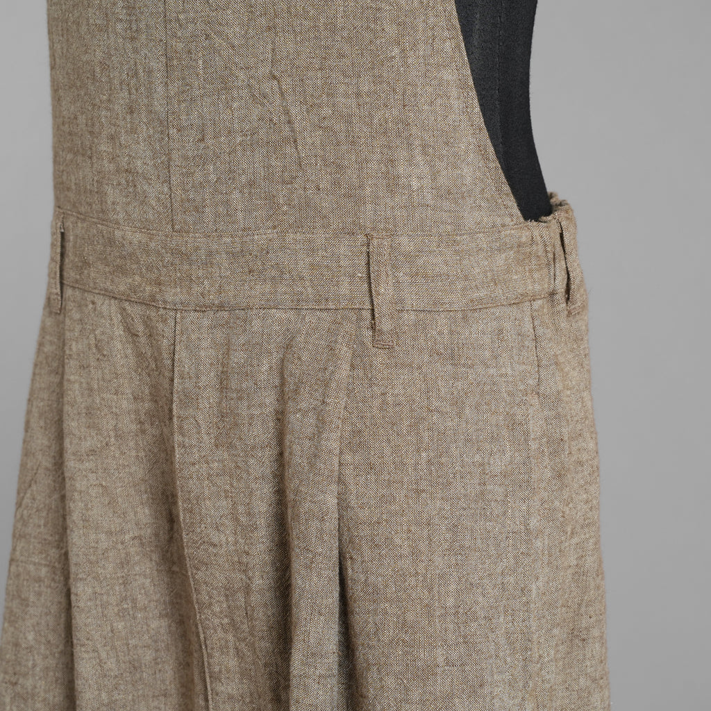 ISAMU KATAYAMA BACKLASH イサムカタヤマ バックラッシュ / 新品 サンプル品 24SS LINEN OVERALLS リネンオーバーオール サロペット パンツ / 2112-03 / size M (BEIGE) 123077-alm