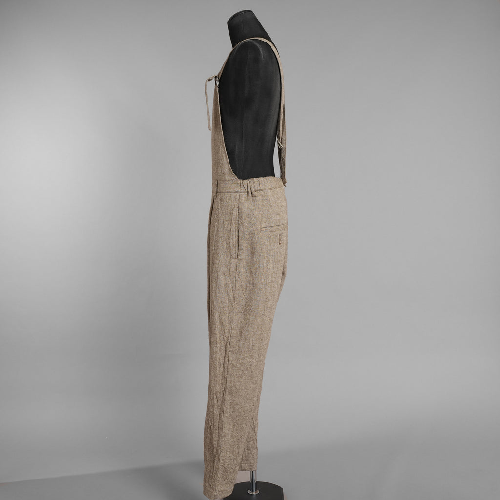 ISAMU KATAYAMA BACKLASH イサムカタヤマ バックラッシュ / 新品 サンプル品 24SS LINEN OVERALLS リネンオーバーオール サロペット パンツ / 2112-03 / size M (BEIGE) 123077-alm