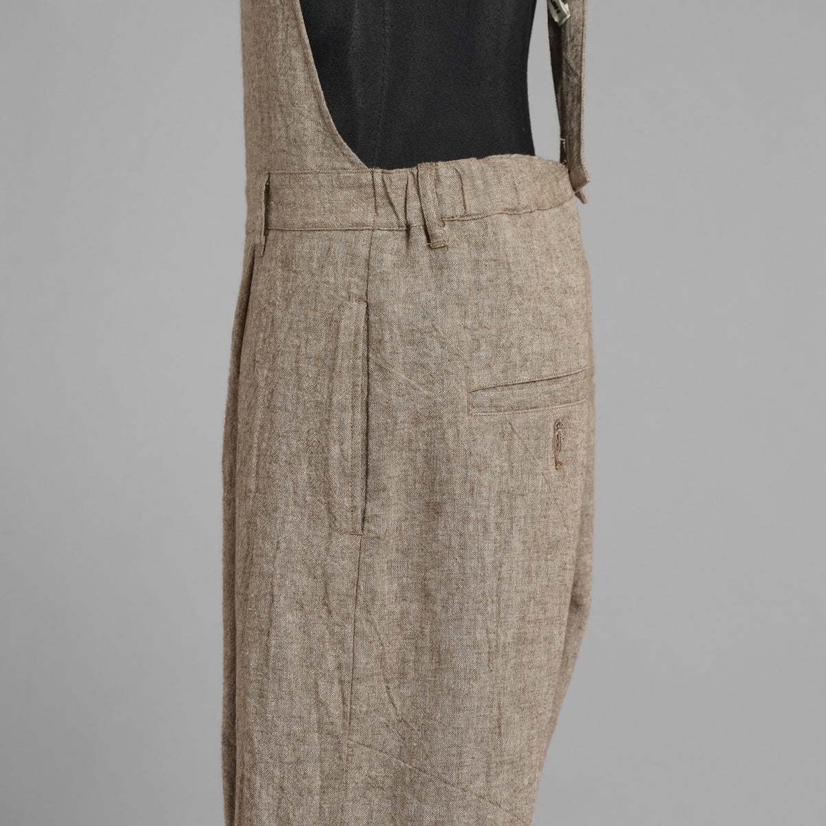 ISAMU KATAYAMA BACKLASH イサムカタヤマ バックラッシュ / 新品 サンプル品 24SS LINEN OVERALLS リネンオーバーオール サロペット パンツ / 2112-03 / size M (BEIGE) 123077-alm