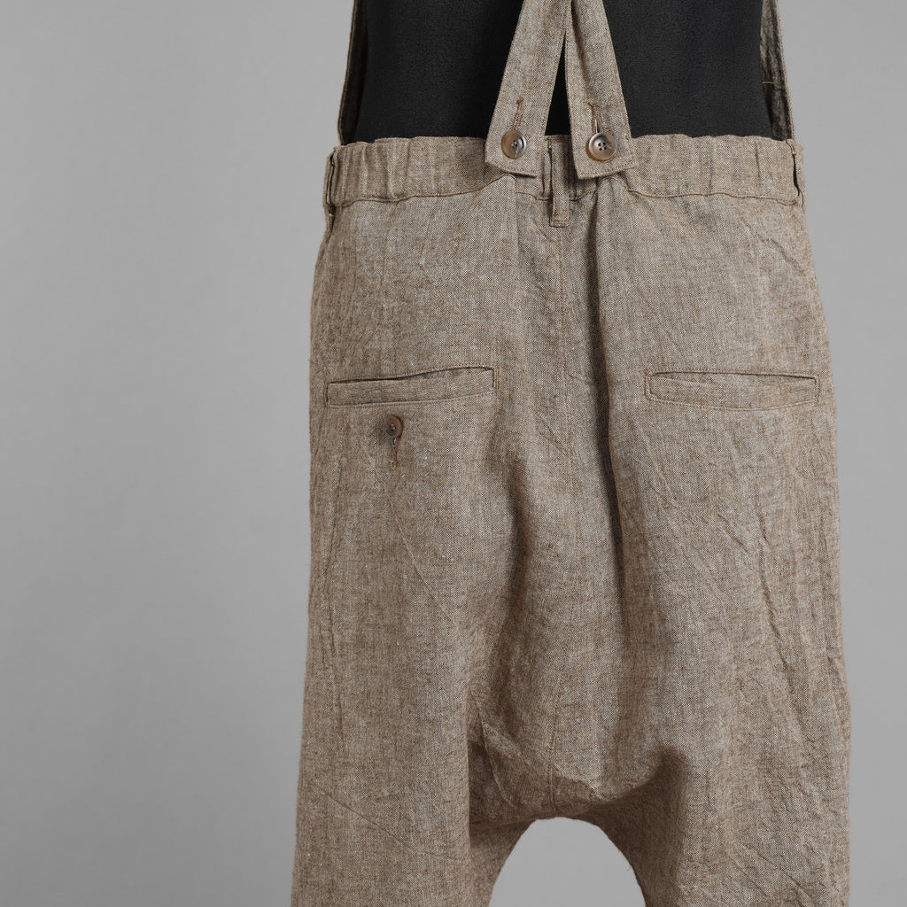 ISAMU KATAYAMA BACKLASH イサムカタヤマ バックラッシュ / 新品 サンプル品 24SS LINEN OVERALLS リネンオーバーオール サロペット パンツ / 2112-03 / size M (BEIGE) 123077-alm