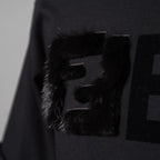 FENDI フェンディ / 19SS 美品 ミンクファーロゴ 半袖Tシャツ / ズッカ柄 / FS7184 A5HQ / size XXS (BLACK) ユニセックス
