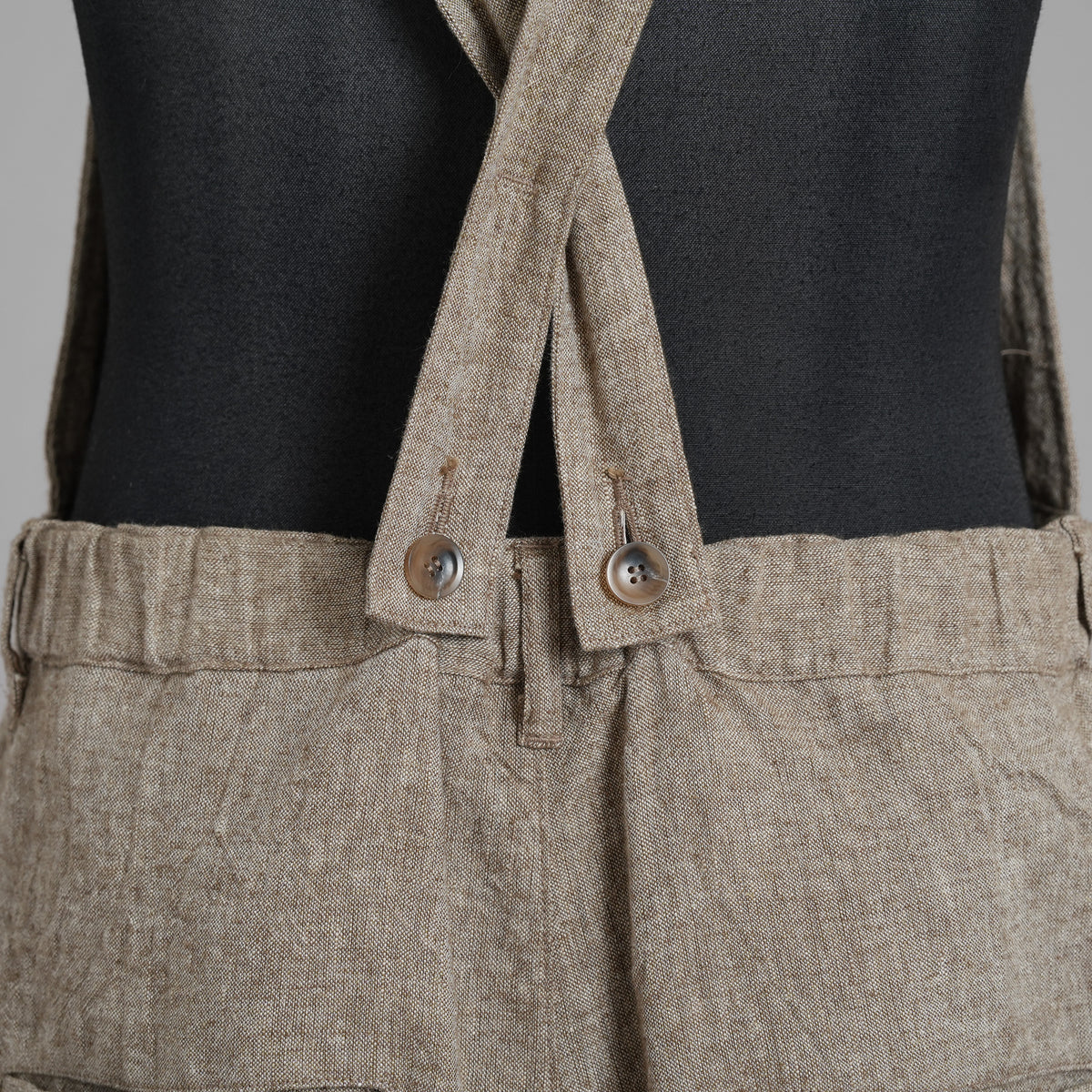 ISAMU KATAYAMA BACKLASH イサムカタヤマ バックラッシュ / 新品 サンプル品 24SS LINEN OVERALLS リネンオーバーオール サロペット パンツ / 2112-03 / size M (BEIGE) 123077-alm