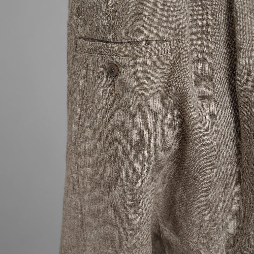 ISAMU KATAYAMA BACKLASH イサムカタヤマ バックラッシュ / 新品 サンプル品 24SS LINEN OVERALLS リネンオーバーオール サロペット パンツ / 2112-03 / size M (BEIGE) 123077-alm