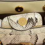 GUCCI グッチ / 希少 美品 2021年 グッチ ダイアナ パイソン ミニ  トートバッグ ショルダーバッグ / 655661 / PYTHON x ORENGE /   352213-izm