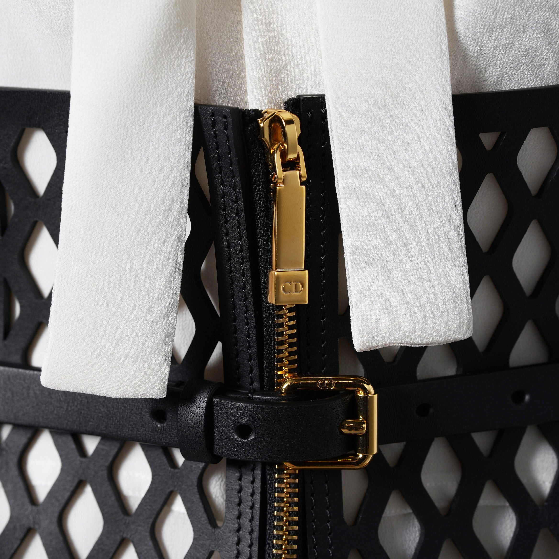 Christian Dior クリスチャンディオール / 20AW 美品 D-Trap レザー コルセット ベルト / MA-0262 / (BLACK)レディース