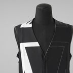 新品 kiryuyrik キリュウキリュウ / 24AW Union Jack Jersey Zip Vest ユニオンジャック ジャージ ジップ ベスト / KS-HV11-602 / size M (BLACK) 123003-alm