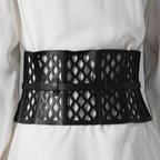 Christian Dior クリスチャンディオール / 20AW 美品 D-Trap レザー コルセット ベルト / MA-0262 / (BLACK)レディース