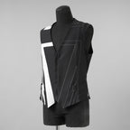 新品 kiryuyrik キリュウキリュウ / 24AW Union Jack Jersey Zip Vest ユニオンジャック ジャージ ジップ ベスト / KS-HV11-602 / size M (BLACK) 123003-alm