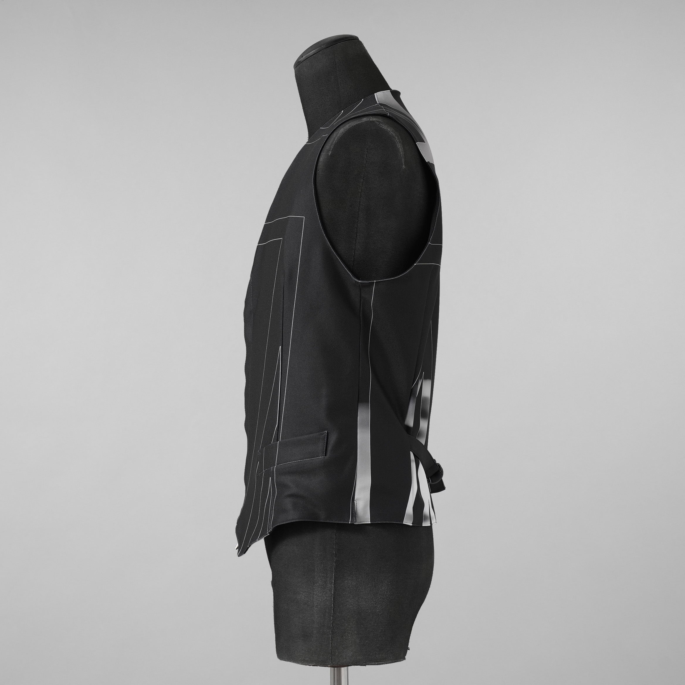 新品 kiryuyrik キリュウキリュウ / 24AW Union Jack Jersey Zip Vest ユニオンジャック ジャージ ジップ ベスト / KS-HV11-602 / size M (BLACK) 123003-alm
