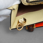 GUCCI グッチ / 希少 美品 2021年 グッチ ダイアナ パイソン ミニ  トートバッグ ショルダーバッグ / 655661 / PYTHON x ORENGE /   352213-izm