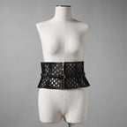 Christian Dior クリスチャンディオール / 20AW 美品 D-Trap レザー コルセット ベルト / MA-0262 / (BLACK)レディース