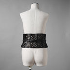 Christian Dior クリスチャンディオール / 20AW 美品 D-Trap レザー コルセット ベルト / MA-0262 / (BLACK)レディース