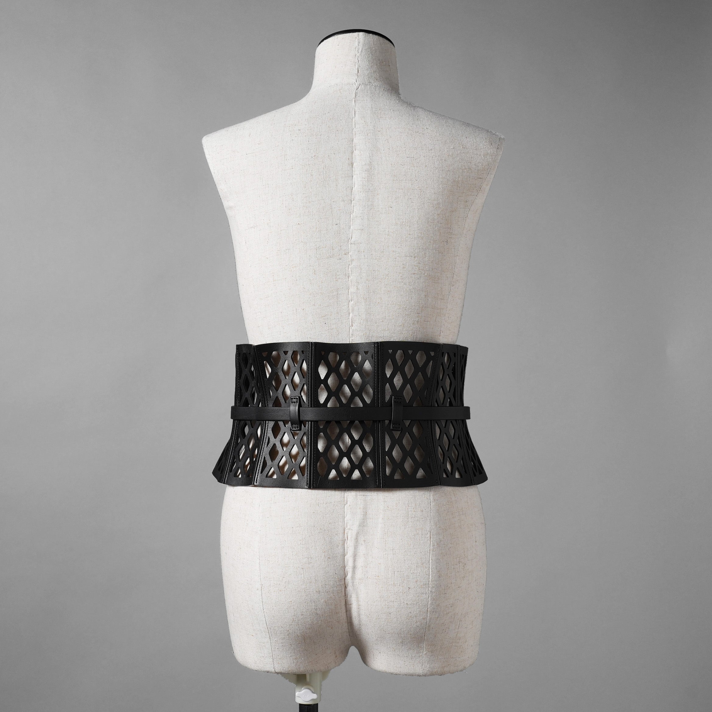Christian Dior クリスチャンディオール / 20AW 美品 D-Trap レザー コルセット ベルト / MA-0262 / (BLACK)レディース