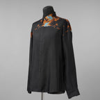 FENDI フェンディ / 美品 23AW 目黒蓮 着用 クラウドモチーフ シルク 長袖シャツ / FS0585 AN0T / size 40 (BLACK) 352006-in-ue