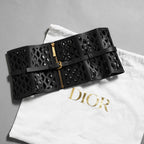 Christian Dior クリスチャンディオール / 20AW 美品 D-Trap レザー コルセット ベルト / MA-0262 / (BLACK)レディース
