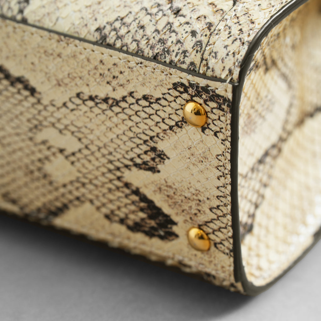 GUCCI グッチ / 希少 美品 2021年 グッチ ダイアナ パイソン ミニ  トートバッグ ショルダーバッグ / 655661 / PYTHON x ORENGE /   352213-izm