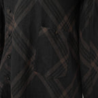 Aleksandr Manamis アレクサンダー マナミス / 美品 21SS Crossed Plaid Shirt ロングシャツ 長袖シャツ / size 2 (BLACK) 352005-ymu