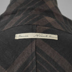 Aleksandr Manamis アレクサンダー マナミス / 美品 21SS Crossed Plaid Shirt ロングシャツ 長袖シャツ / size 2 (BLACK) 352005-ymu
