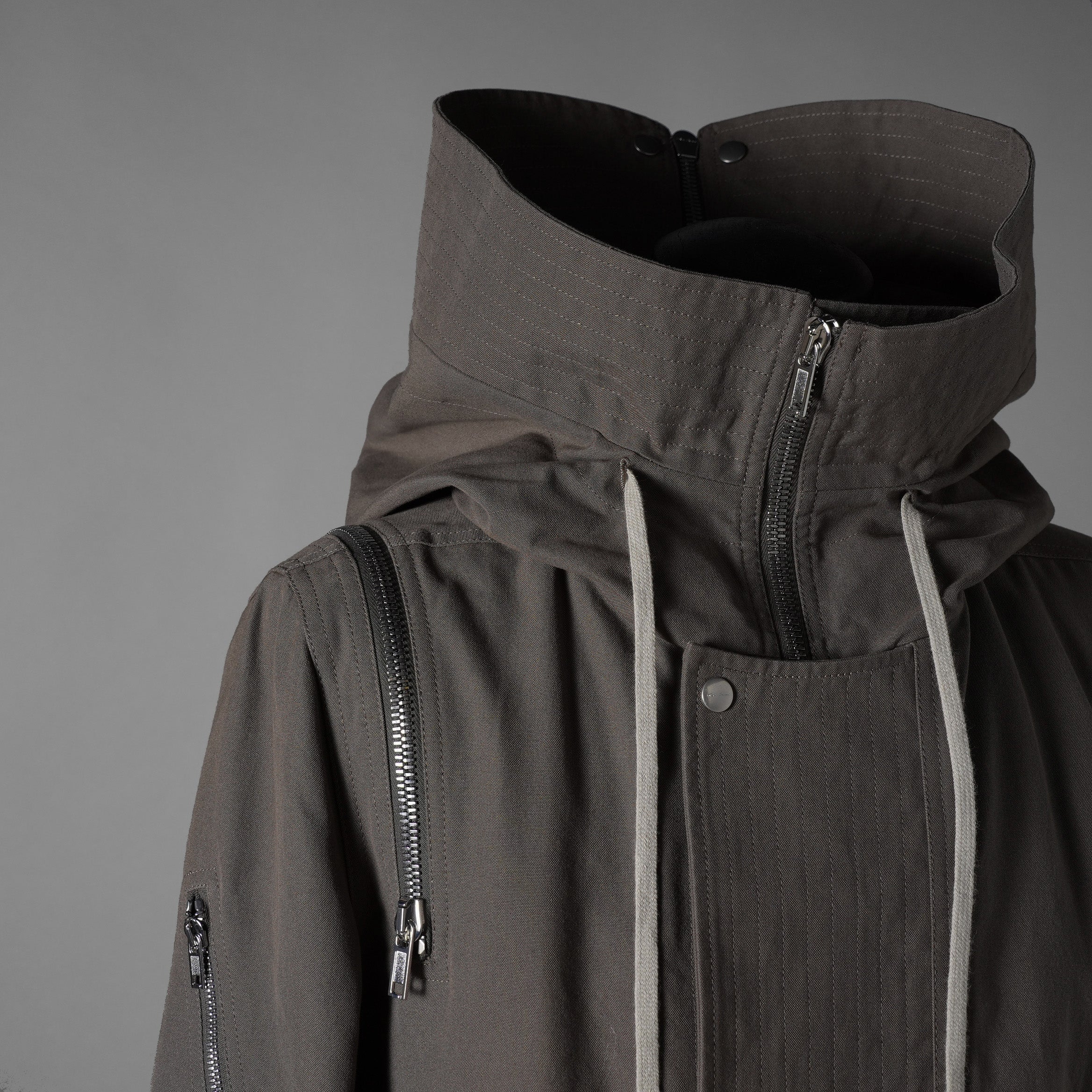 Rick Owensリックオウエンス / 美品 25SS Hollywood Headon Cropped Headon Parka / マウンテンパーカー ジャケット/ RL01E5718 CCVS / size 48 (SMOG)