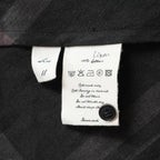 Aleksandr Manamis アレクサンダー マナミス / 美品 21SS Crossed Plaid Shirt ロングシャツ 長袖シャツ / size 2 (BLACK) 352005-ymu