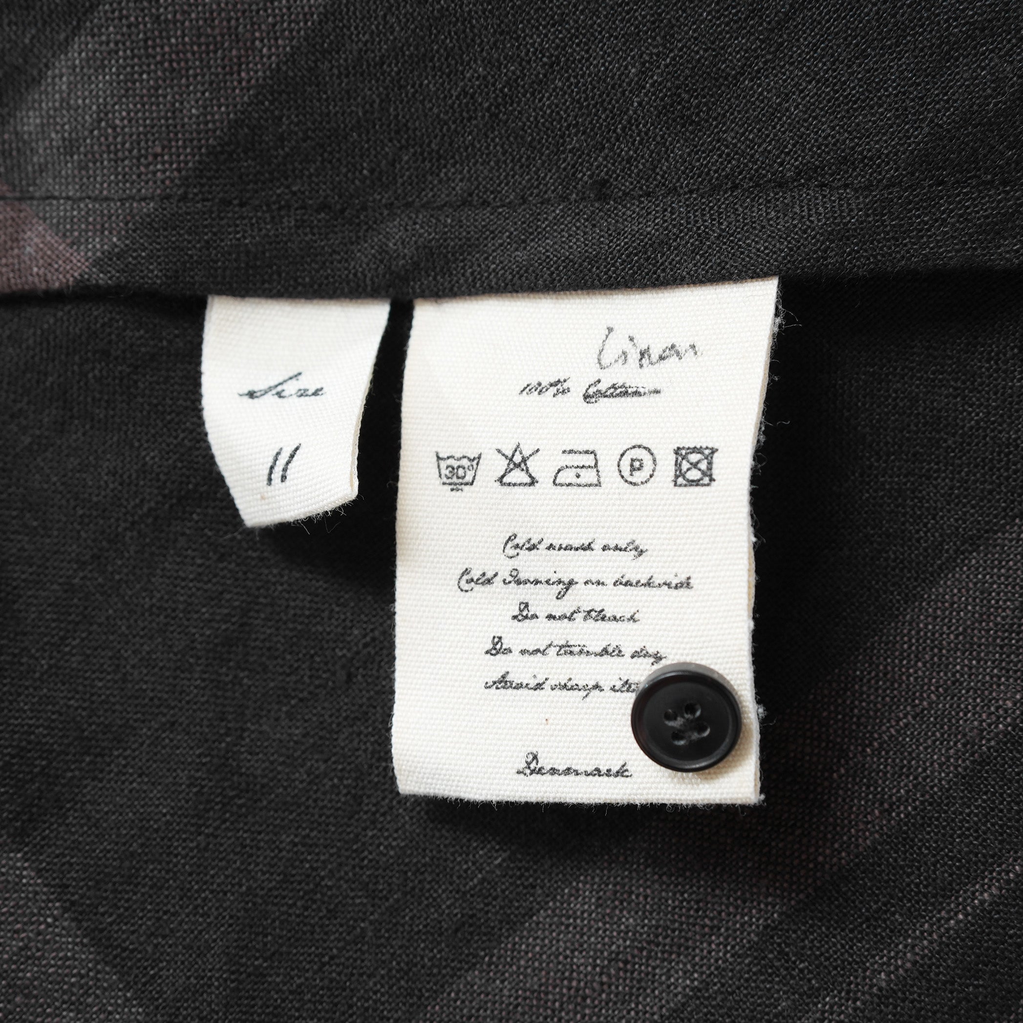 Aleksandr Manamis アレクサンダー マナミス / 美品 21SS Crossed Plaid Shirt ロングシャツ 長袖シャツ / size 2 (BLACK) 352005-ymu