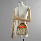 GUCCI グッチ / 希少 美品 2021年 グッチ ダイアナ パイソン ミニ  トートバッグ ショルダーバッグ / 655661 / PYTHON x ORENGE /   352213-izm