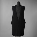 RICK OWENS リックオウエンス / 23AW LUXOR  V-tank Cashmere & Wool Sweater Vest ベスト / RR02C7683-CHWSR / size ONE (BLACK) ユニセックス