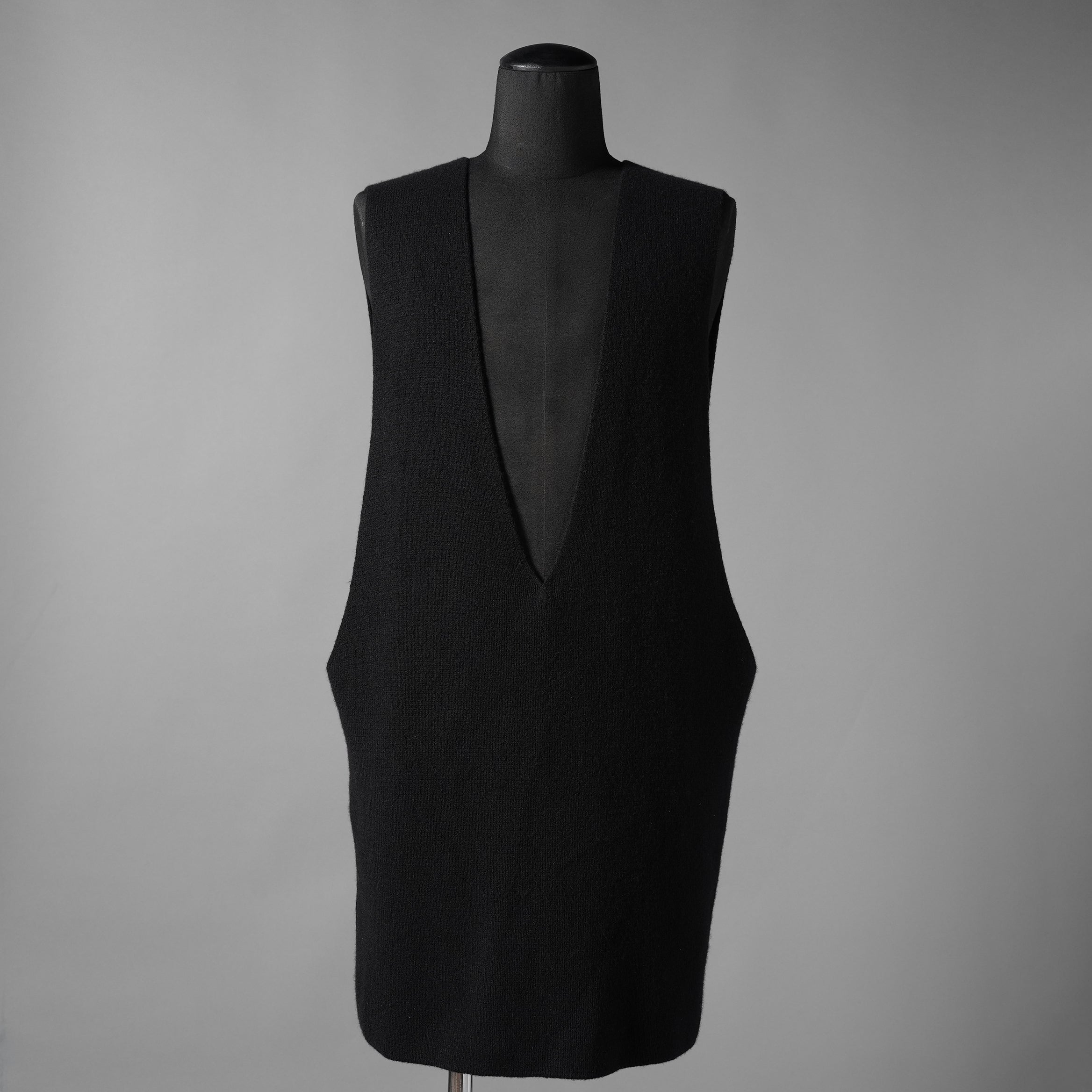 RICK OWENS リックオウエンス / 23AW LUXOR  V-tank Cashmere & Wool Sweater Vest ベスト / RR02C7683-CHWSR / size ONE (BLACK) ユニセックス