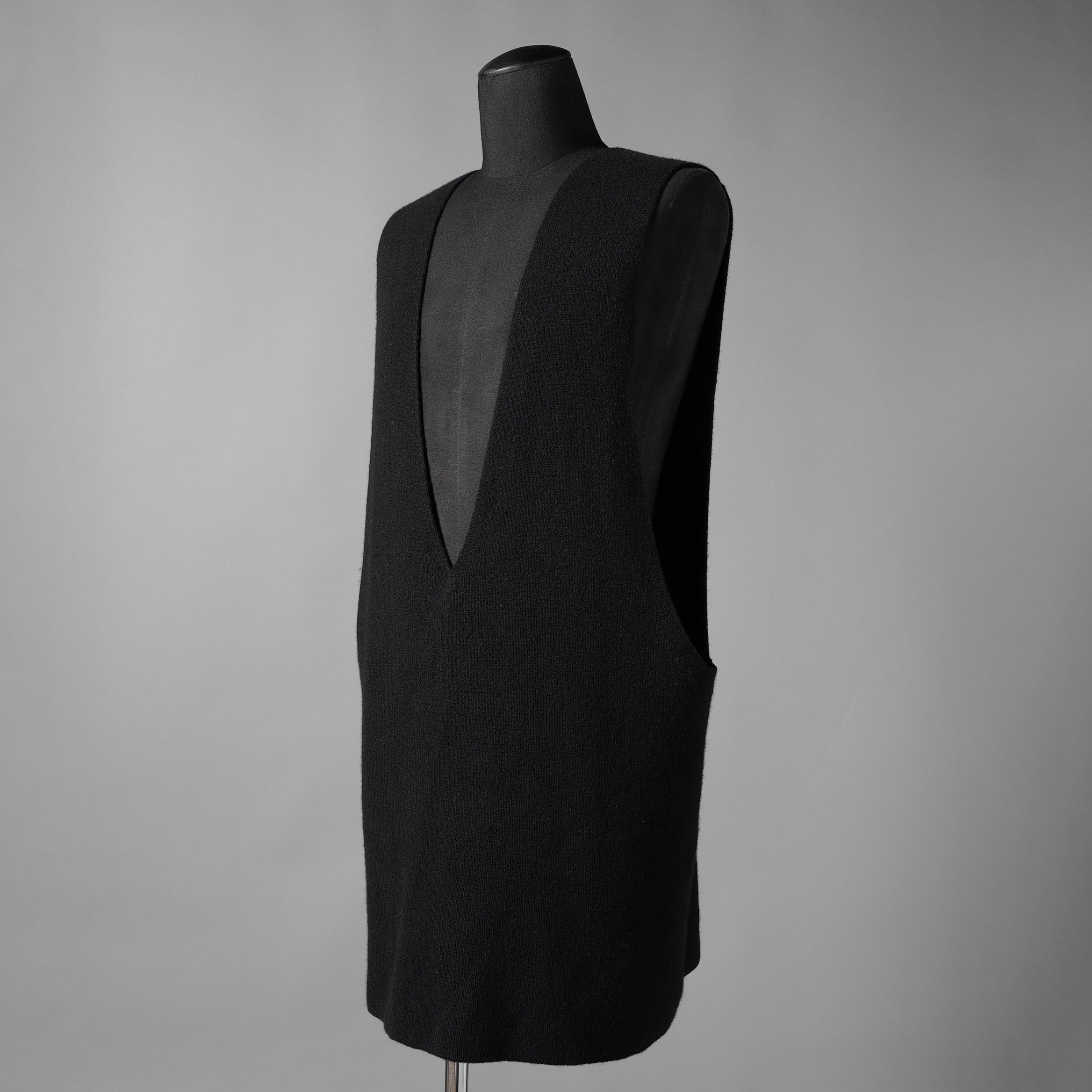 RICK OWENS リックオウエンス / 23AW LUXOR  V-tank Cashmere & Wool Sweater Vest ベスト / RR02C7683-CHWSR / size ONE (BLACK) ユニセックス