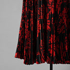 Sacai サカイ / 24SS 美品 Floral Print Cotton Jersey Dress / 花柄 ドッキング ドレス / ワンピース / 24-07058 / size 1 (NAVY x RED)