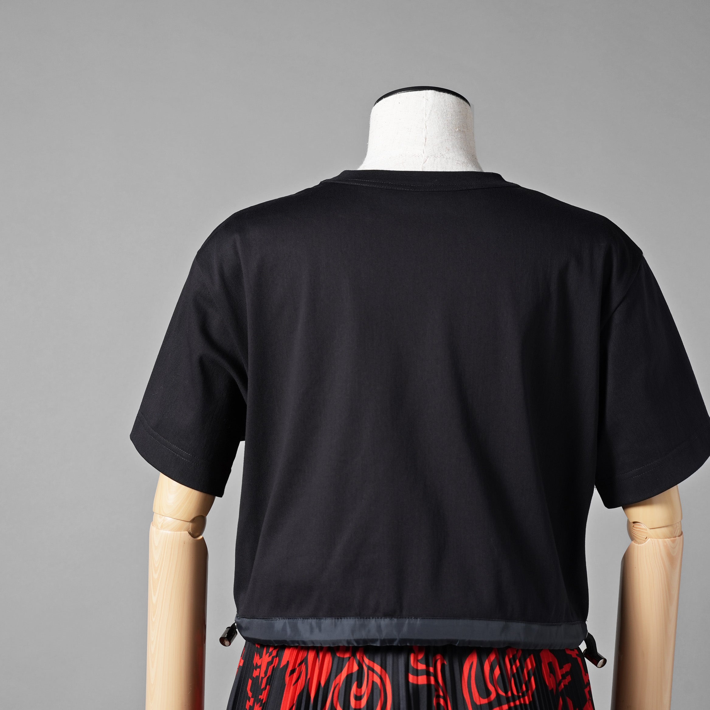 Sacai サカイ / 24SS 美品 Floral Print Cotton Jersey Dress / 花柄 ドッキング ドレス / ワンピース / 24-07058 / size 1 (NAVY x RED)