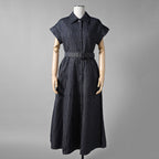 Christian Dior クリスチャン・ディオール / 美品 21SS コットンストライプ シャツワンピース / ドレス / 041R59A3731 / size 42 (BLUE) レディース