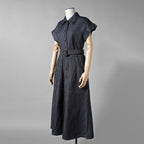 Christian Dior クリスチャン・ディオール / 美品 21SS コットンストライプ シャツワンピース / ドレス / 041R59A3731 / size 42 (BLUE) レディース