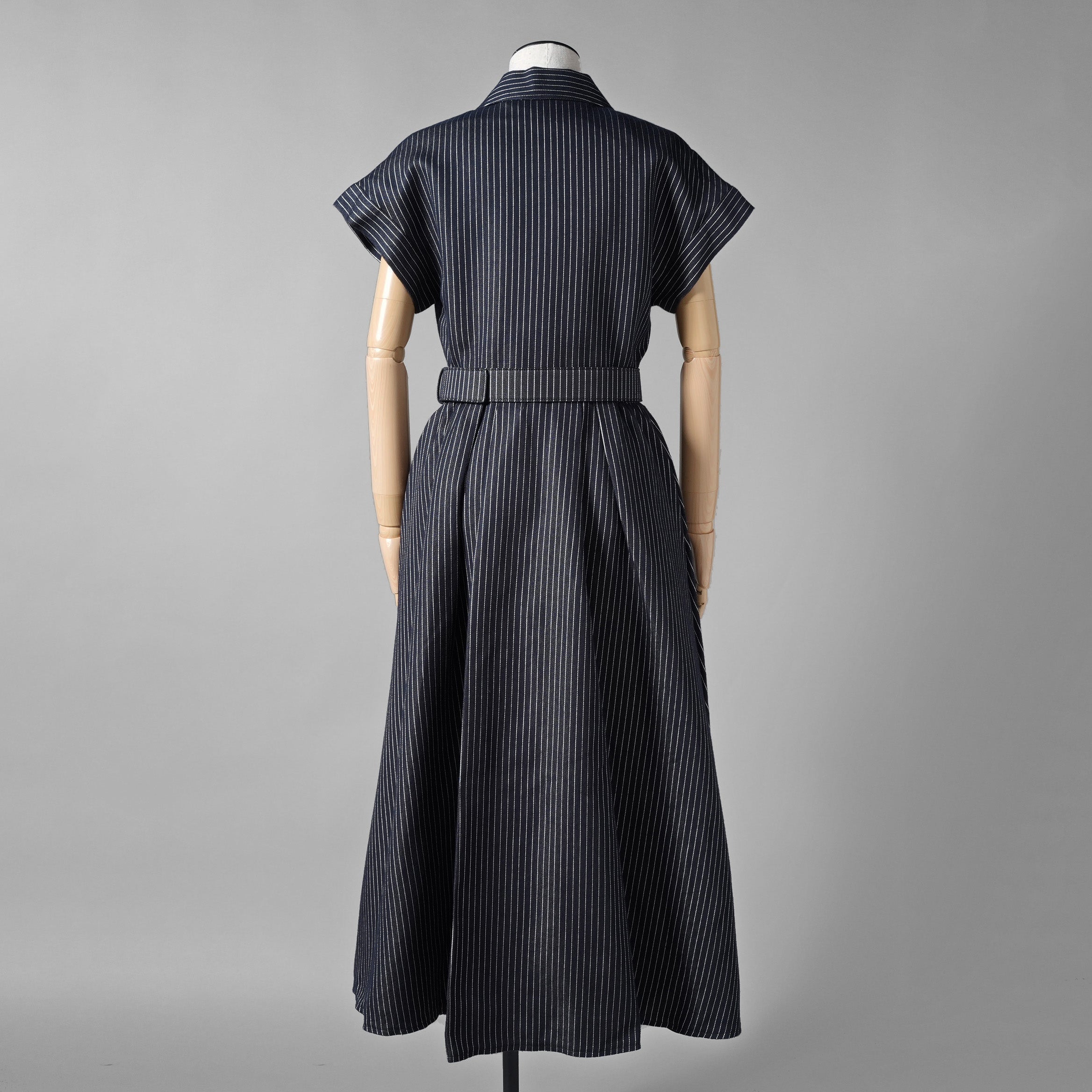 Christian Dior クリスチャン・ディオール / 美品 21SS コットンストライプ シャツワンピース / ドレス / 041R59A3731 / size 42 (BLUE) レディース