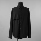 meagratia メアグラーティア / 美品  25SS Asymmetry SH アシンメトリー シャツ 長袖シャツ / 25271-0506 / size 1 (BLACK) 352011-in-ue