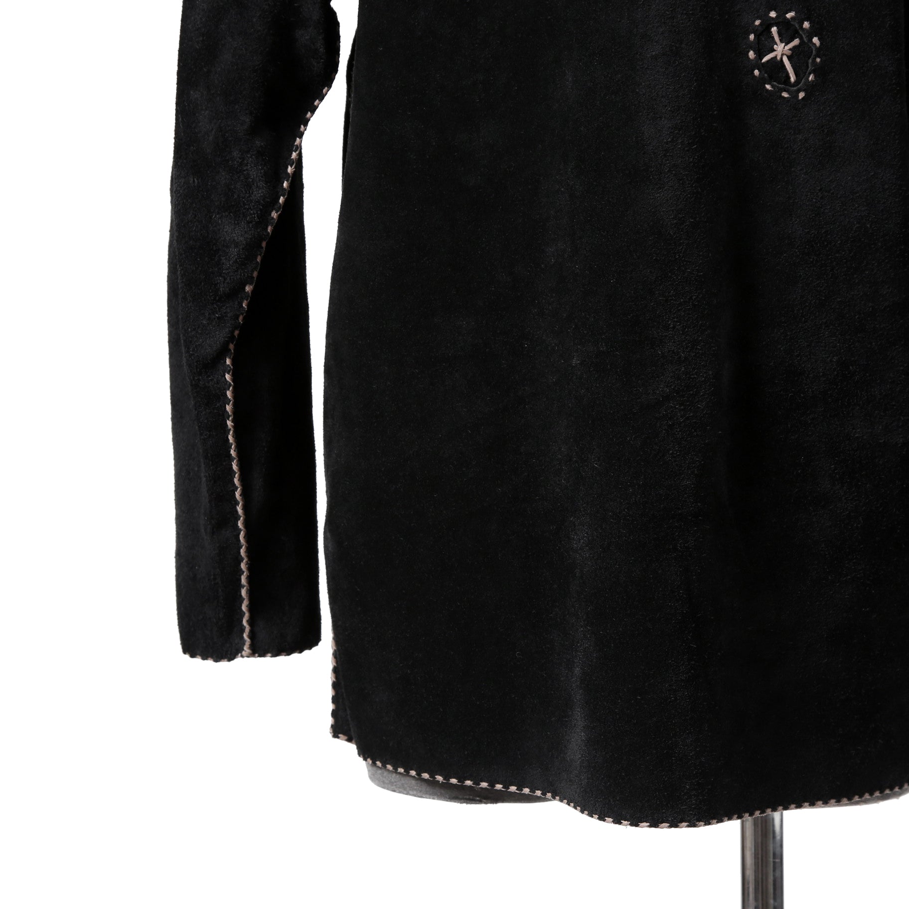 新品 Sisii x PAM DIETRICH / シシ x パムディートリッヒ コラボ / My Jacket カーフ スエード / レザー ジャケット / BLACK