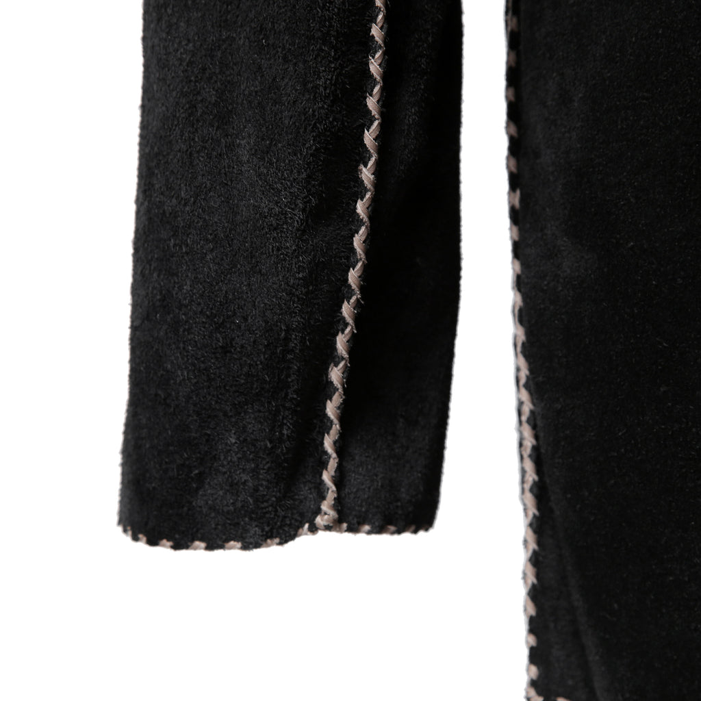 新品 Sisii x PAM DIETRICH / シシ x パムディートリッヒ コラボ / My Jacket カーフ スエード / レザー ジャケット / BLACK