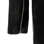 新品 Sisii x PAM DIETRICH / シシ x パムディートリッヒ コラボ / My Jacket カーフ スエード / レザー ジャケット / BLACK