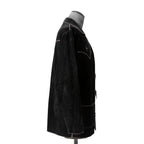 新品 Sisii x PAM DIETRICH / シシ x パムディートリッヒ コラボ / My Jacket カーフ スエード / レザー ジャケット / BLACK