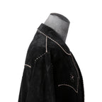 新品 Sisii x PAM DIETRICH / シシ x パムディートリッヒ コラボ / My Jacket カーフ スエード / レザー ジャケット / BLACK