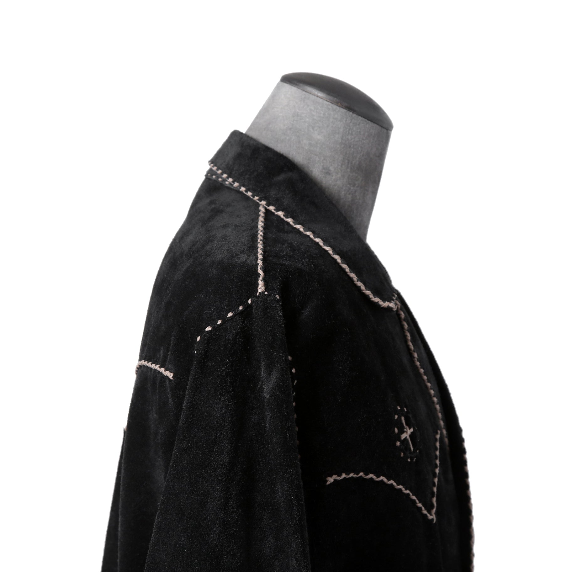 新品 Sisii x PAM DIETRICH / シシ x パムディートリッヒ コラボ / My Jacket カーフ スエード / レザー ジャケット / BLACK