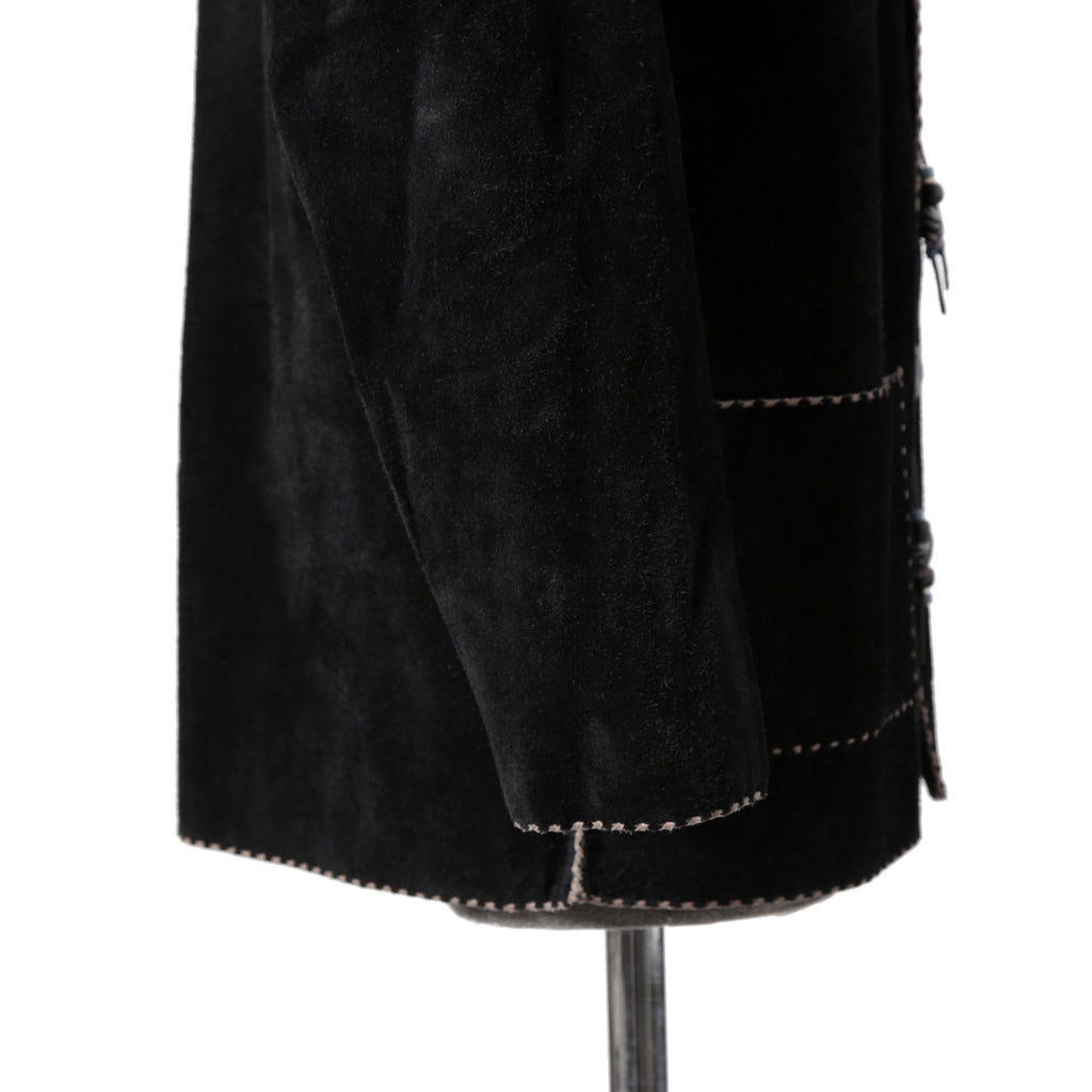 新品 Sisii x PAM DIETRICH / シシ x パムディートリッヒ コラボ / My Jacket カーフ スエード / レザー ジャケット / BLACK