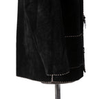 新品 Sisii x PAM DIETRICH / シシ x パムディートリッヒ コラボ / My Jacket カーフ スエード / レザー ジャケット / BLACK