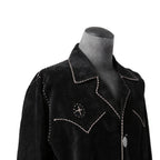 新品 Sisii x PAM DIETRICH / シシ x パムディートリッヒ コラボ / My Jacket カーフ スエード / レザー ジャケット / BLACK