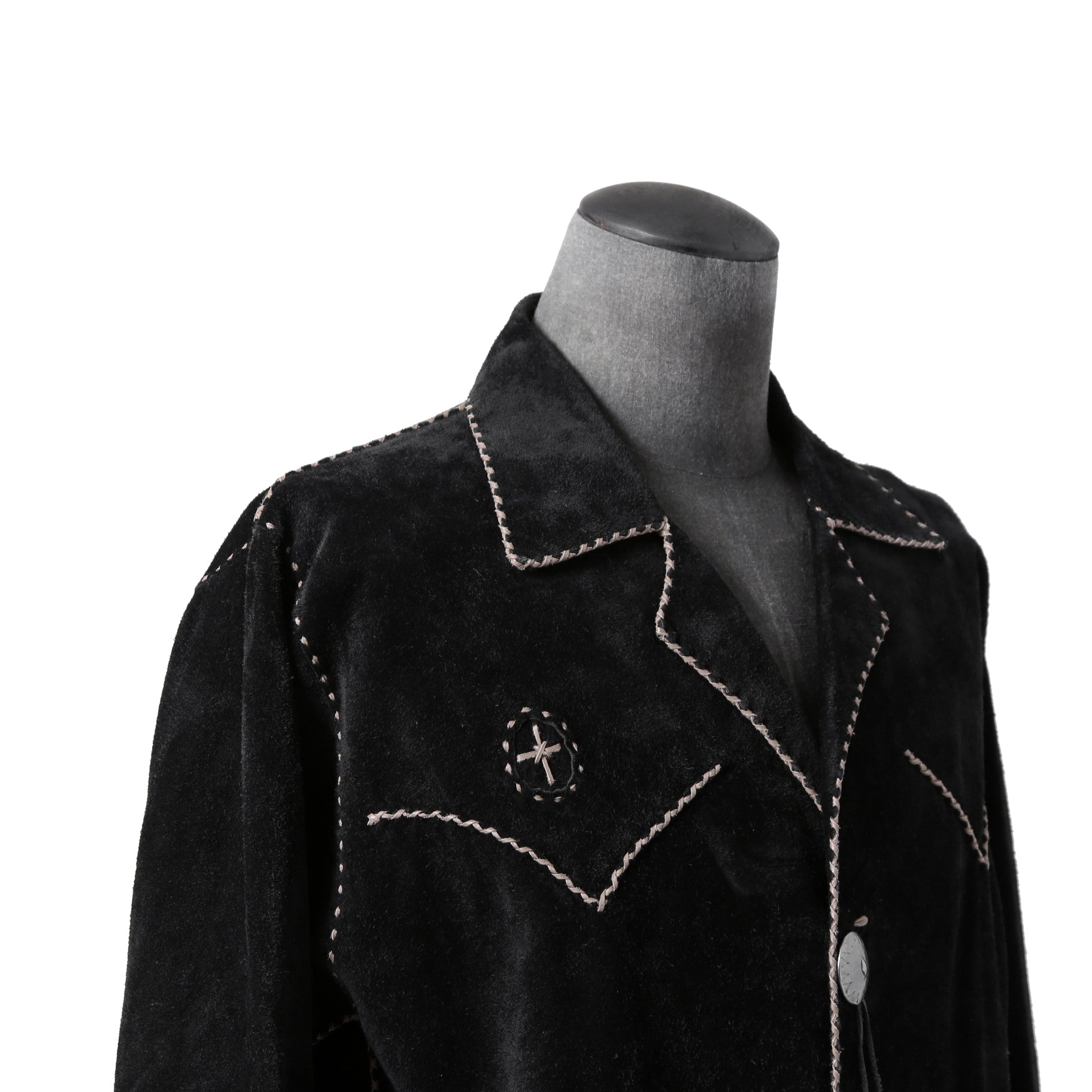 新品 Sisii x PAM DIETRICH / シシ x パムディートリッヒ コラボ / My Jacket カーフ スエード / レザー ジャケット / BLACK