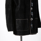 新品 Sisii x PAM DIETRICH / シシ x パムディートリッヒ コラボ / My Jacket カーフ スエード / レザー ジャケット / BLACK
